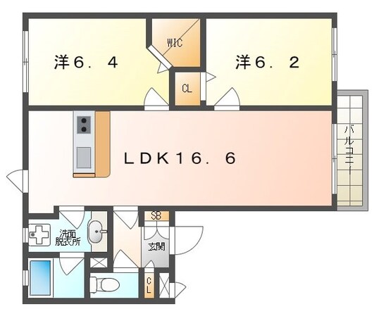 グランシャリオの物件間取画像